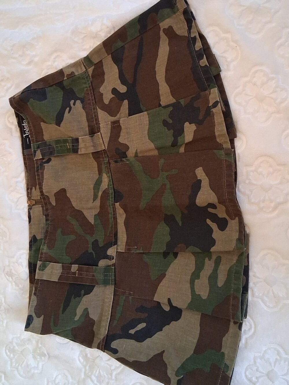 Camouflage Mini Skirt - Green/Brown Camo